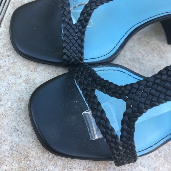 Lanvin Paris black braided sandals 38.5 - Picture 7 of 15